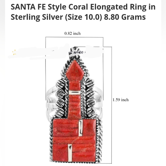 CORAL ELONGATED RING - Picture 3 of 8